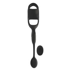 Rebel - Penis and Testicle Ring with Anal Vibrator (Black)