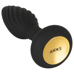   ANOS - Rechargeable, Radio-Controlled, Rotating Beaded Spiral Anal Vibrator (Black)