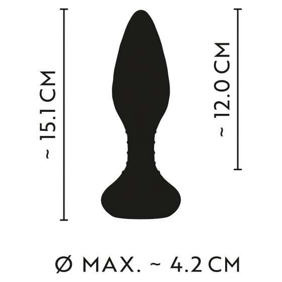 ANOS - Rotating Beaded Anal Vibrator (Black)