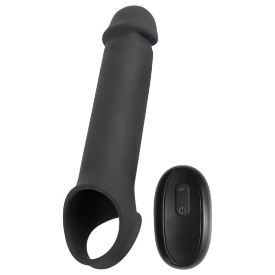 Rebel - Rechargeable, Wireless Vibrating Penis Sleeve (Black)