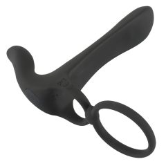   Black Velvet - Rechargeable 2in1 Vibrator and Cock Ring (Black)