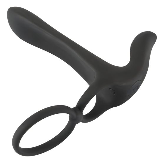 Black Velvet - Rechargeable 2in1 Vibrator and Cock Ring (Black)