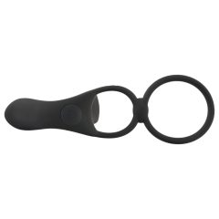   Black Velvet - Rechargeable 2in1 Vibrator and Cock Ring (Black)