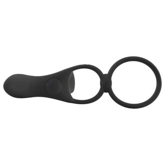 Black Velvet - Rechargeable 2in1 Vibrator and Cock Ring (Black)