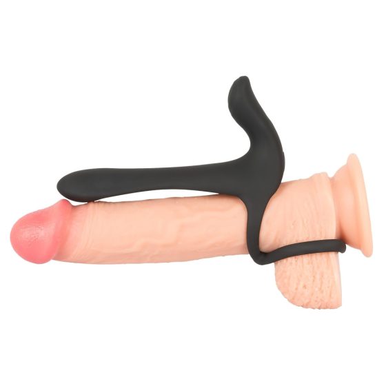 Black Velvet - Rechargeable 2in1 Vibrator and Cock Ring (Black)