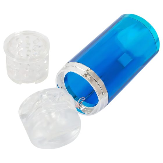 You2Toys - Rechargeable Rotating-Thrusting Masturbator (Blue-White)