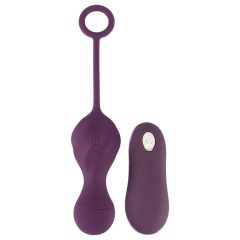   SMILE RC Vibrating Love Eggs - rechargeable, wireless (purple)