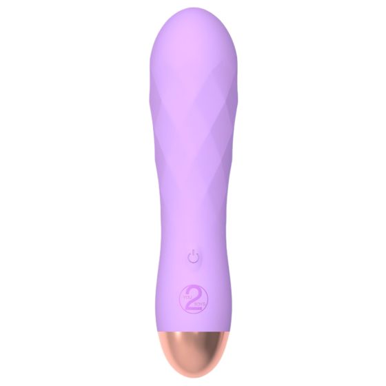 Cuties Mini - rechargeable, waterproof, grid vibrator (purple)