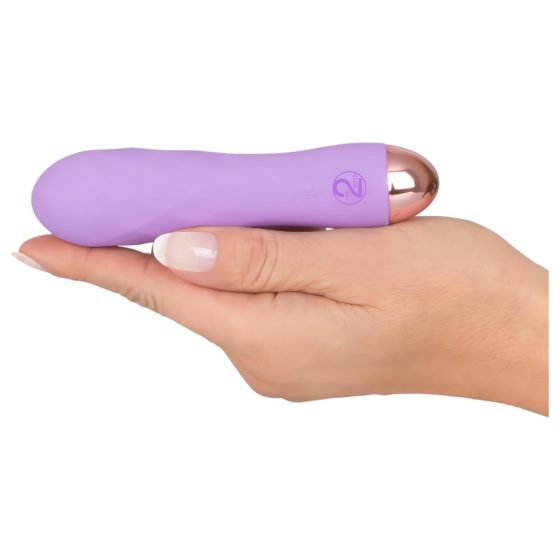 Cuties Mini - rechargeable, waterproof, grid vibrator (purple)