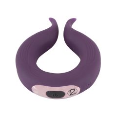   Couples Choice - Rechargeable Dual-Motor Vibrating Ring (Purple)