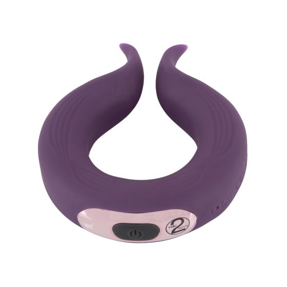 Couples Choice - Rechargeable Dual-Motor Vibrating Ring (Purple)