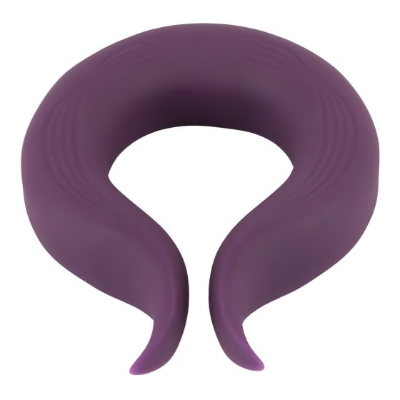 Couples Choice - Rechargeable Dual Motor Penis Ring (Purple)