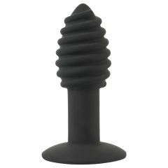   Black Velvet Twist - rechargeable silicone anal vibrator (black)