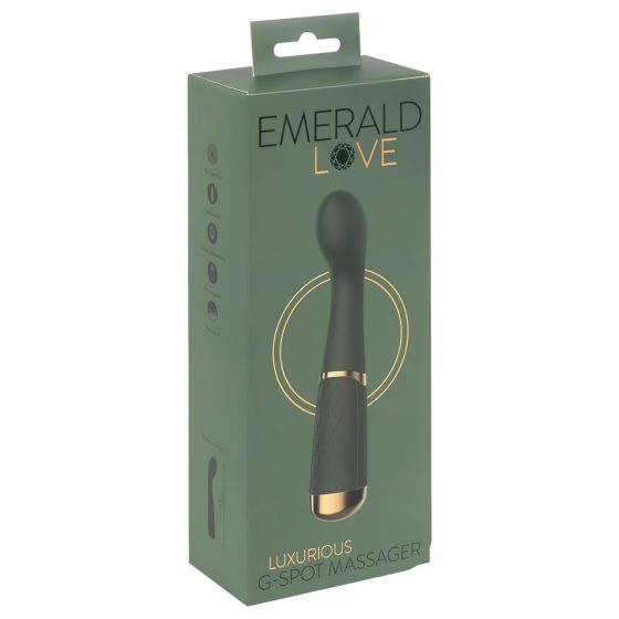 Emerald Love - rechargeable, waterproof G-spot vibrator (green)