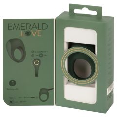   Emerald Love - Rechargeable, Waterproof Vibrating Cock Ring (Green)