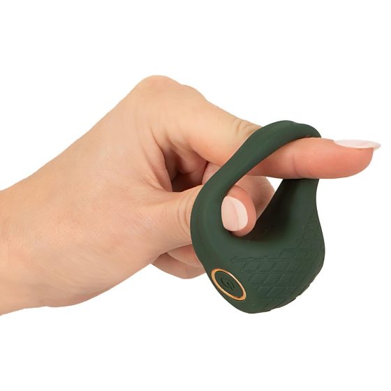 Emerald Love - Rechargeable, Waterproof Vibrating Cock Ring (Green)