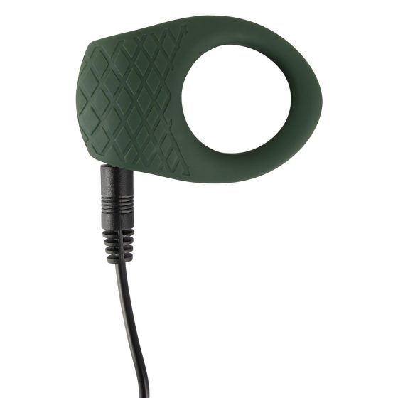 Emerald Love - Rechargeable, Waterproof Vibrating Cock Ring (Green)