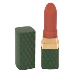   Emerald Love - Rechargeable, Waterproof Lipstick Vibrator (Green-Burgundy)