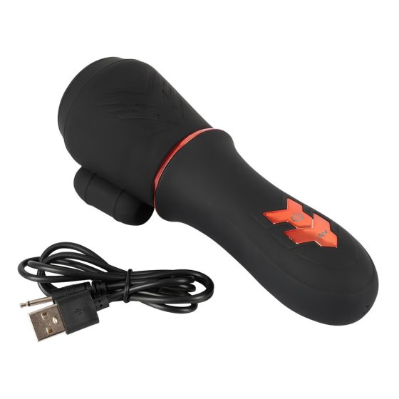 Rebel - Battery Powered, Dual Motor glans Vibrator (Black)