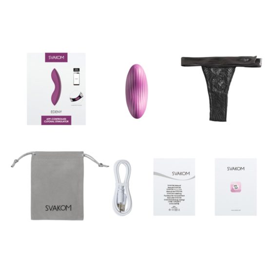 Svakom Edeny - smart, battery-powered panty vibrator (purple)