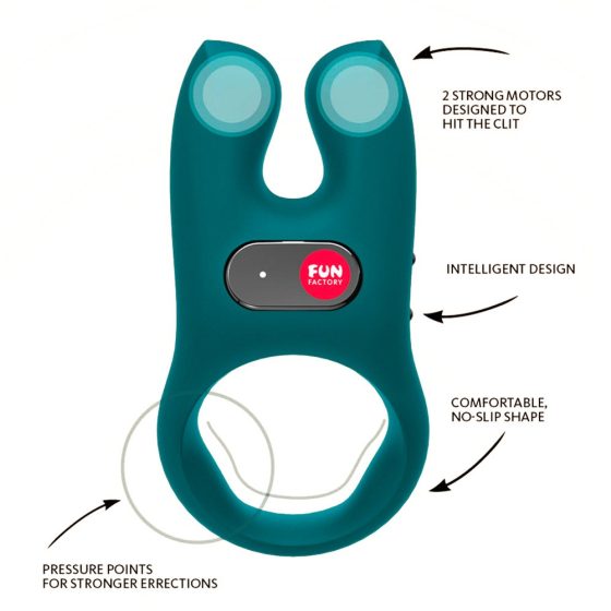 Fun Factory NOS - Vibrating Penis Ring (Turquoise)