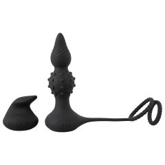 Rebel 2in1 - Wireless Anal Vibrator with Cock Ring (Black)