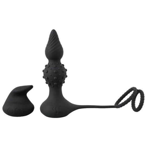 Rebel 2in1 - Wireless Anal Vibrator with Cock Ring (Black)