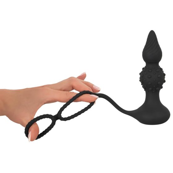 Rebel 2in1 - Wireless Anal Vibrator with Cock Ring (Black)