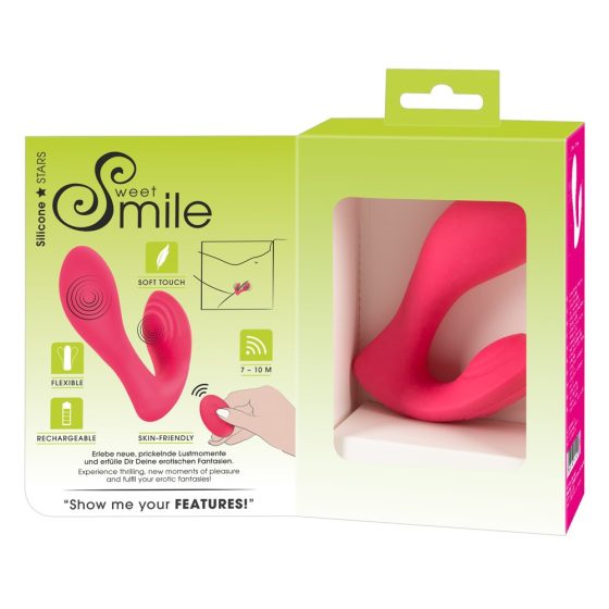 SMILE Panty - rechargeable 2in1 vibrator with radio (pink)