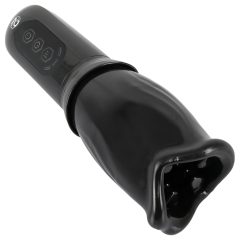   STROKER Rotating - Rechargeable Rotating Mouth Masturbator (Black)