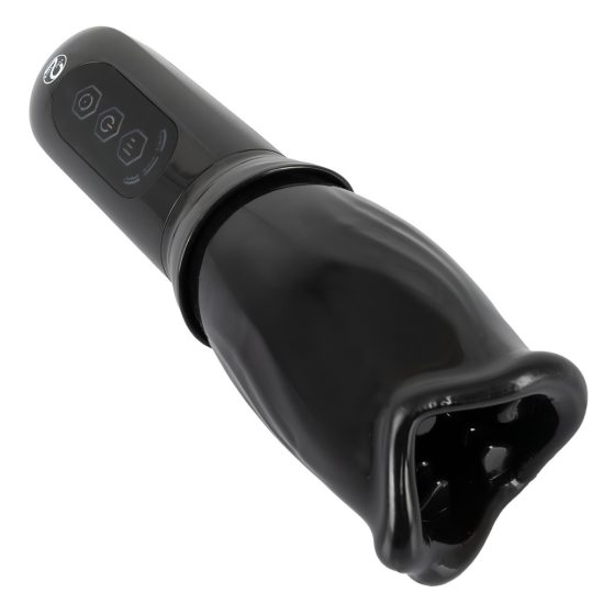 STROKER Rotating - Rechargeable Rotating Mouth Masturbator (Black)