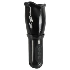   STROKER Rotating - Rechargeable Rotating Mouth Masturbator (Black)