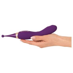   Javida - 2-in-1 Rechargeable Clitoral Stimulator and Vibrator Set (Purple)