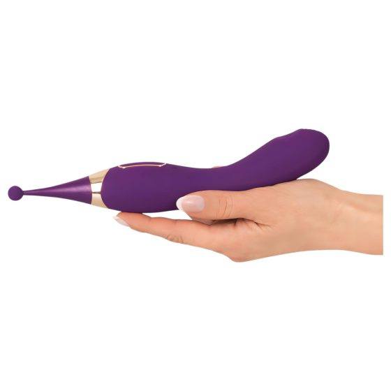 Javida - 2in1 Rechargeable Clitoral Stimulator and Vibrator Set (Purple)