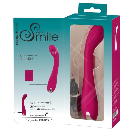 SMILE G-spot - Rechargeable Ribbed G-spot Vibrator (Purple)