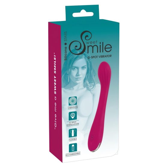 SMILE G-spot - Rechargeable Ribbed G-spot Vibrator (Purple)