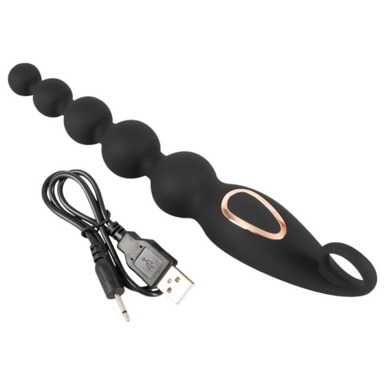 ANOS Anal Beads with Vibration (Black)