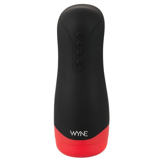 WYNE 01 - Battery-Powered, Vibrating-Suction, Warming Masturbator (Black)