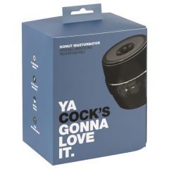   Ya Cock's Donut - rechargeable, waterproof male masturbator (black)