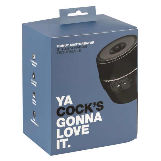 Ya Cock's Donut - Rechargeable, Waterproof Male Masturbator (Black)