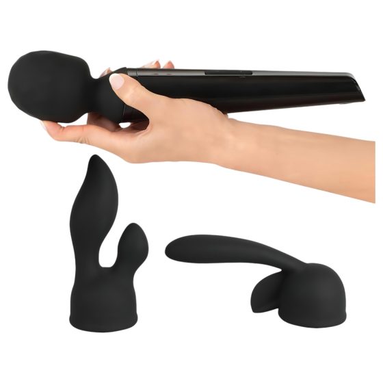 Ya Clit Wand - Rechargeable Massage Vibrator Set (Black)