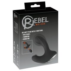   Rebel RC - Rechargeable Wireless Inflatable Anal Vibrator (Black)