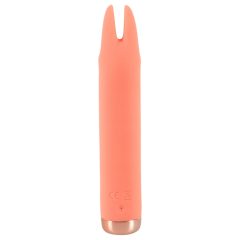   Peachy! Mini Bunny - Rechargeable Bunny Clitoral Vibrator (Peach)