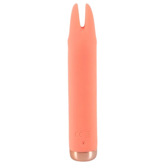 Peachy! Mini Bunny - Rechargeable Bunny Clitoral Vibrator (Peach)