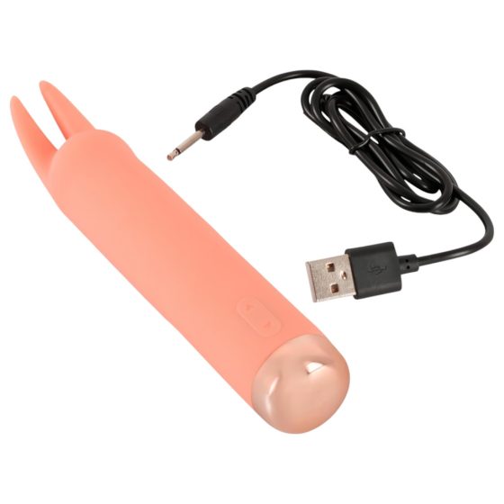 Peachy! Mini Bunny - Rechargeable Bunny Clitoral Vibrator (Peach)