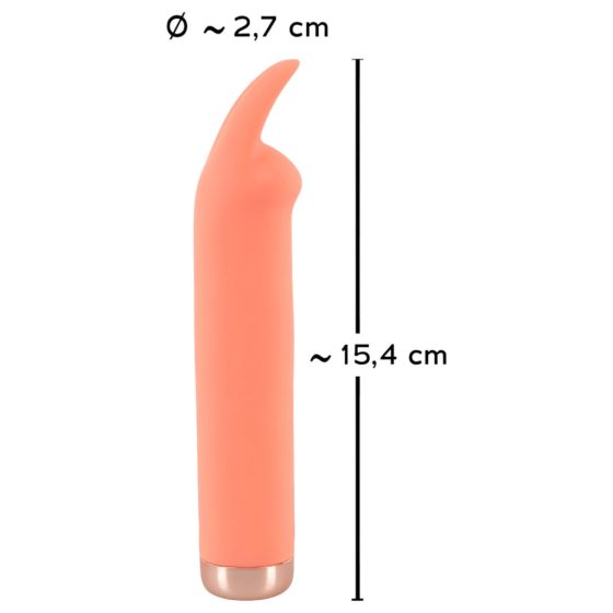 Peachy! Mini Bunny - Rechargeable Bunny Clitoral Vibrator (Peach)