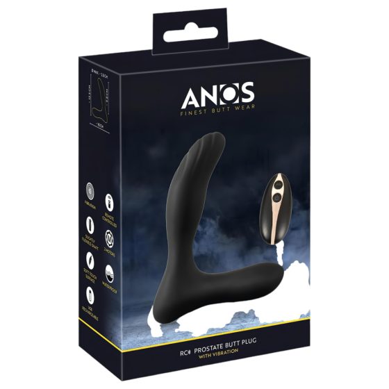 ANOS RC - Rechargeable Wireless Prostate Vibrator (Black)