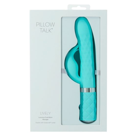 Pillow Talk Lively - rechargeable vibrator with wand (turquoise)