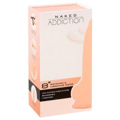   Naked Addiction Rotating 8 - Rechargeable Rotating Vibrator (20cm) - Natural