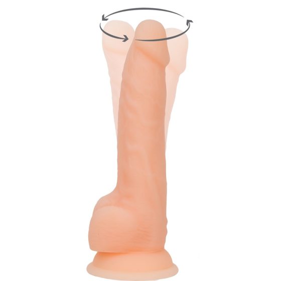 Naked Addiction 8-inch Rechargeable Rotating Vibrator - Natural